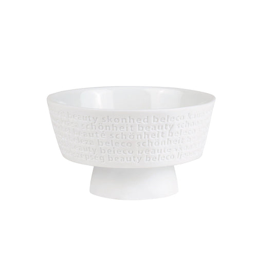 A Poetic Space White Porcelain Decorative Pedestal Bowl for Trinkets – Food Safe