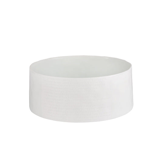 A Poetic Space White Porcelain Serving Bowl with Embossed Words
