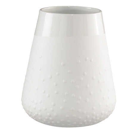 Poetry White Porcelain Vase with Embossed Design - Flower Vase and Sculptural Vase for Home Decor product image