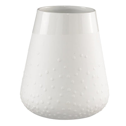 Poetry White Porcelain Vase with Embossed Design - Flower Vase and Sculptural Vase for Home Decor product image
