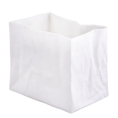 Porcelain Bag Design Vase – Food Safe, Catchall, Storage Vessel & Modern Home Decor product image