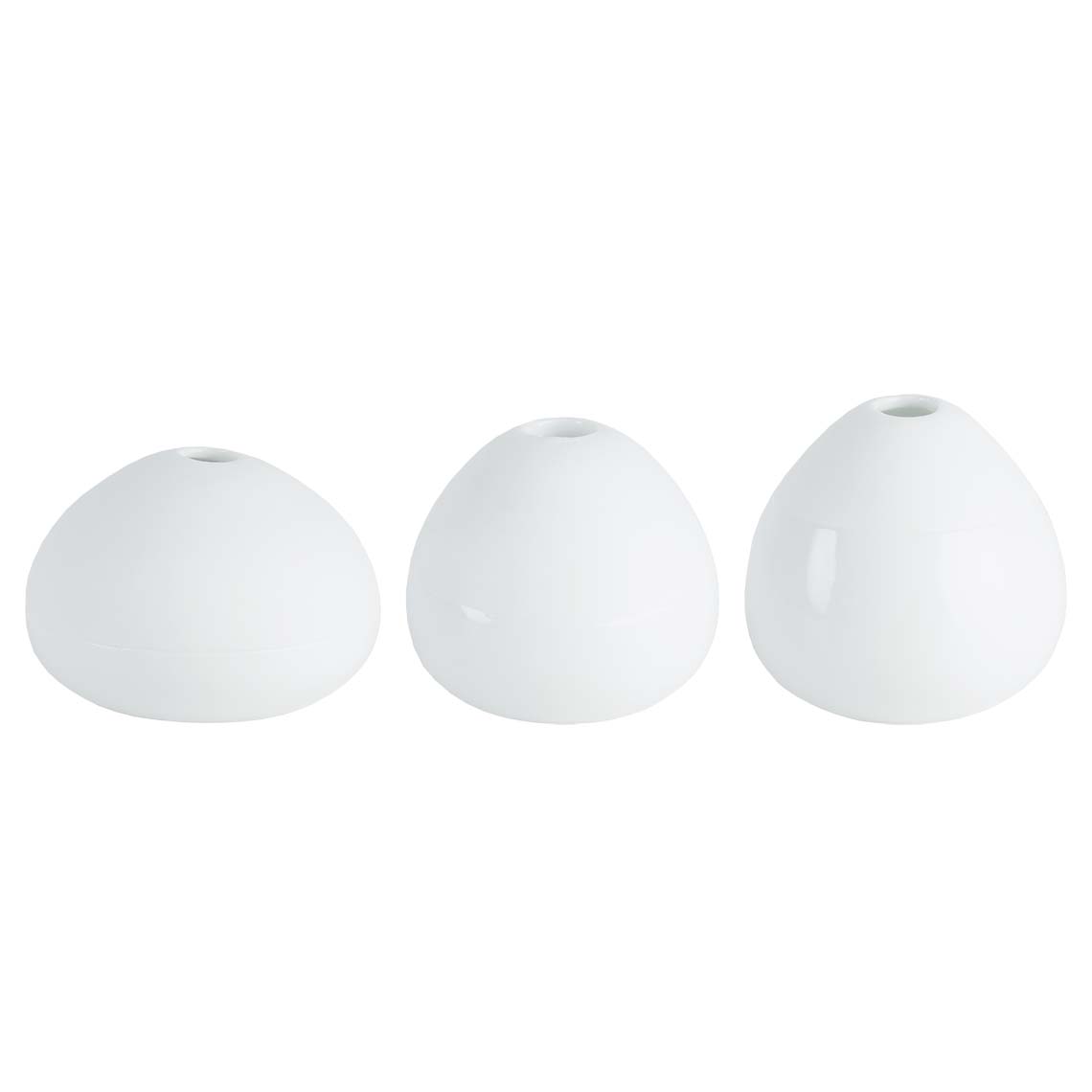 Porcelain Globe Shape Mini Vases - Set of 3 Sculptural and Tiny Flower Vase