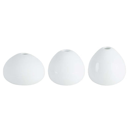 Porcelain Globe Shape Mini Vases - Set of 3 Sculptural and Tiny Flower Vase