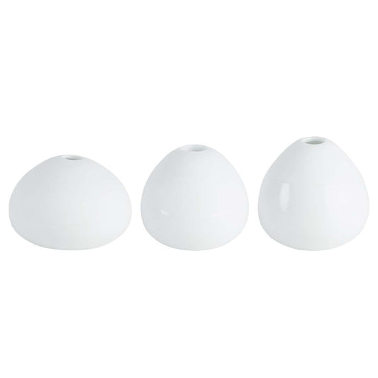 Porcelain Globe Shape Mini Vases - Set of 3 Sculptural and Tiny Flower Vase