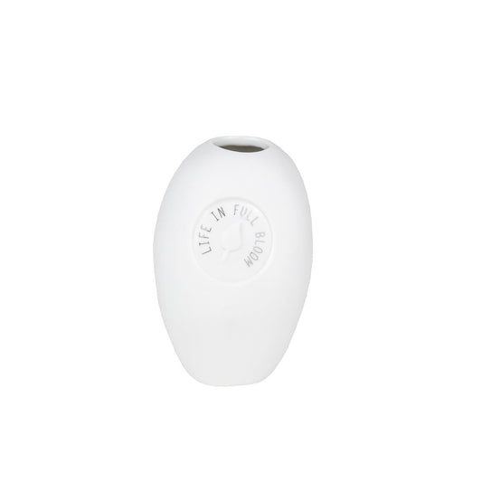 Porcelain Mini Flower Vase with Life In Full Bloom Graphic