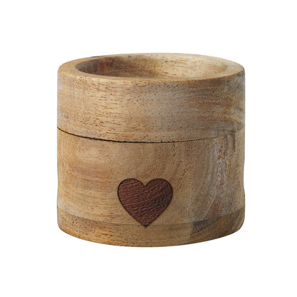 Acacia wood egg cup detail