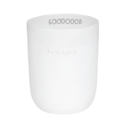 Goooood Morning porcelain handleless mug