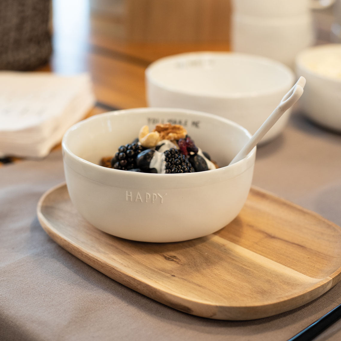 Bonjour porcelain bowl lifestyle