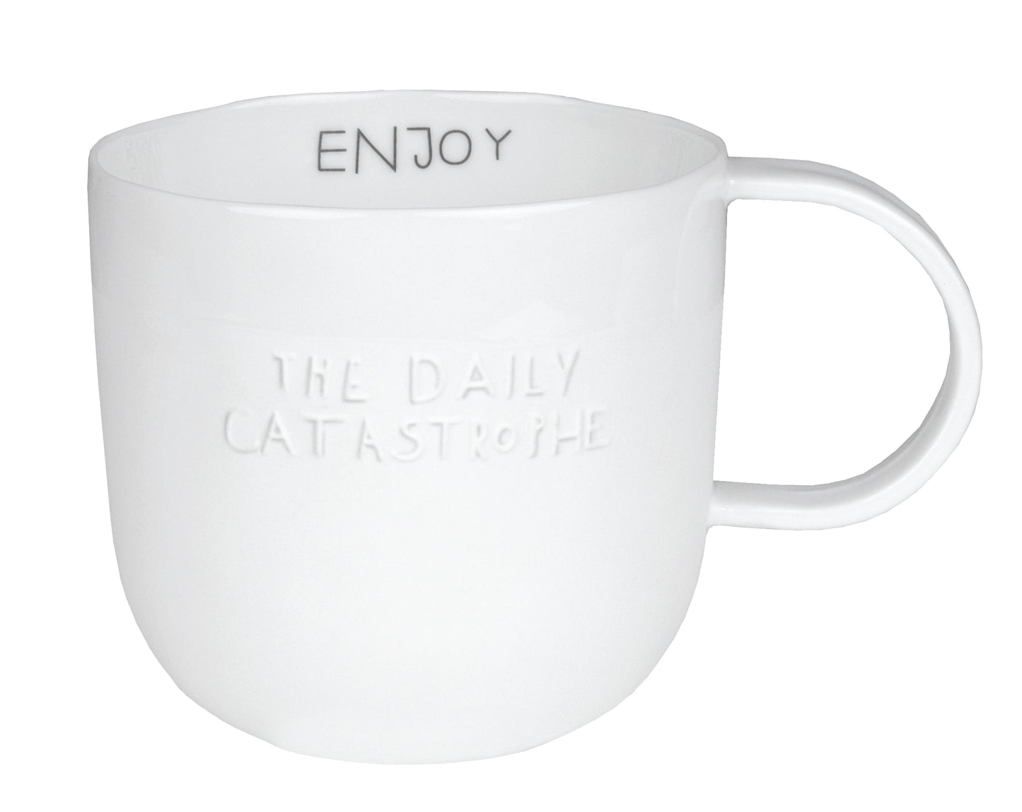 Bonjour Enjoy the Daily Catastrophe porcelain mug