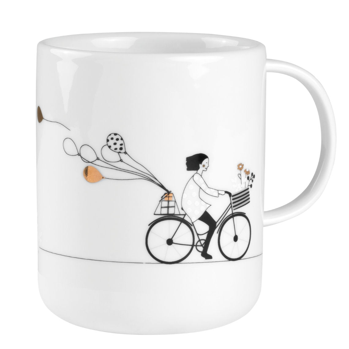 Hobby bicycle porcelain mug