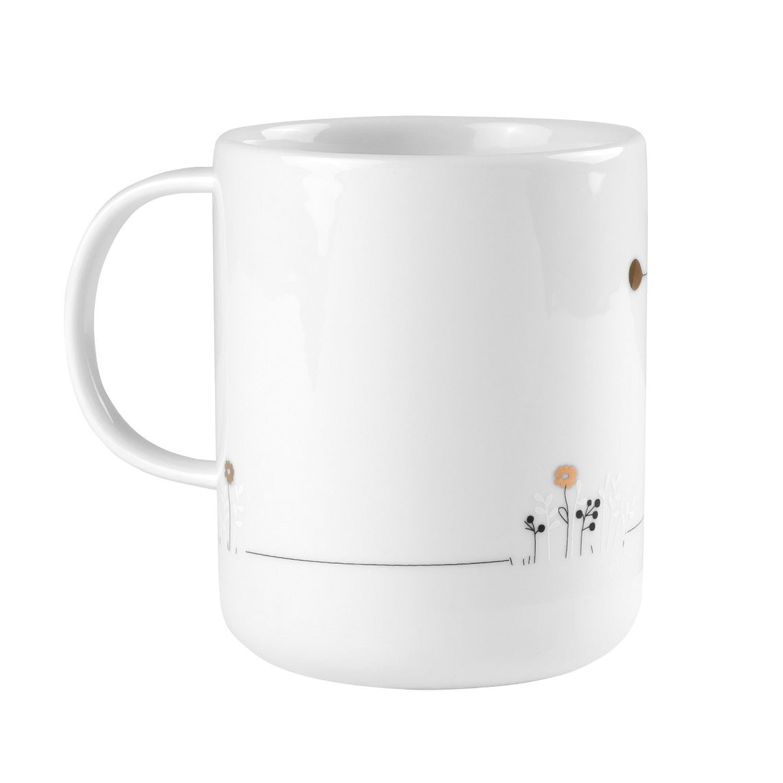 Bicycle porcelain mug rear view
