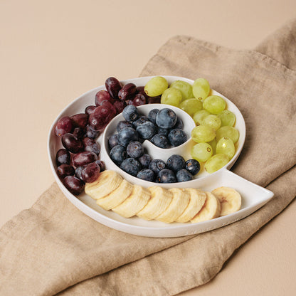 Snacktime porcelain serving dish lifestyle