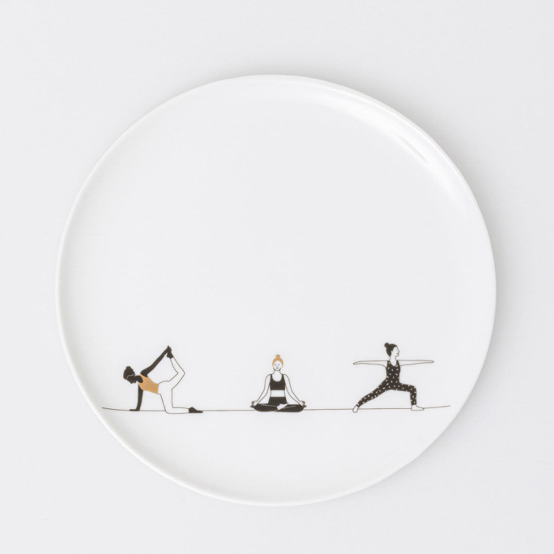 Hobby yoga porcelain plate