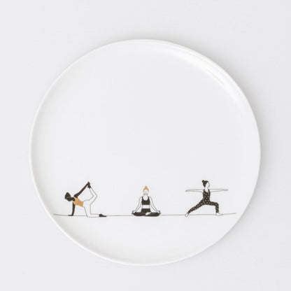 Hobby yoga porcelain plate