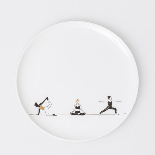 Hobby yoga porcelain plate