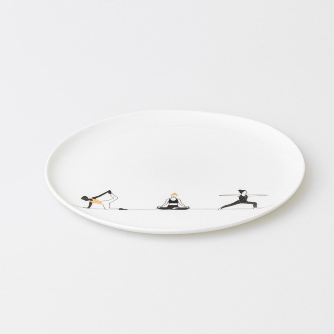 Yoga porcelain plate detail