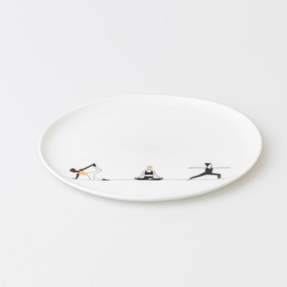Yoga porcelain plate detail
