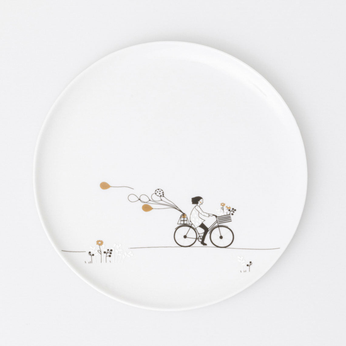 Hobby bicycle porcelain plate