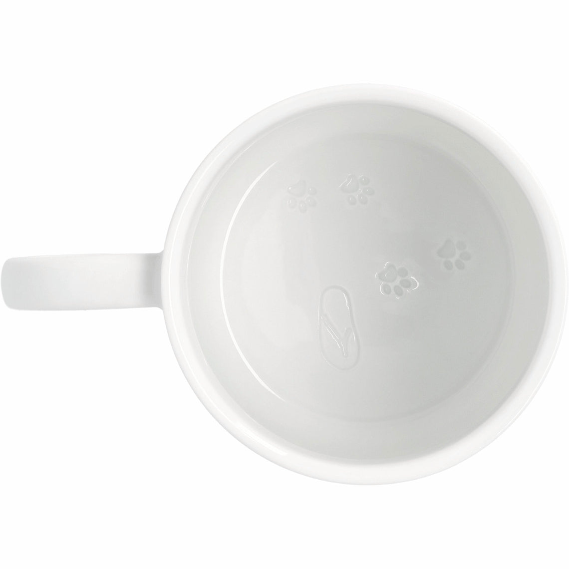 Camping porcelain mug interior detail
