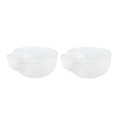 Two Gether porcelain serving dish set of 2