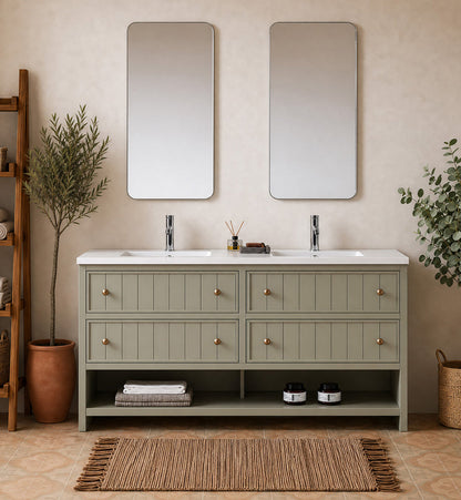 Rennes 72 inch Vintage Olive bathroom vanity