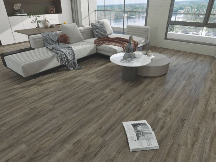 Rustic Oak SPC flooring room view