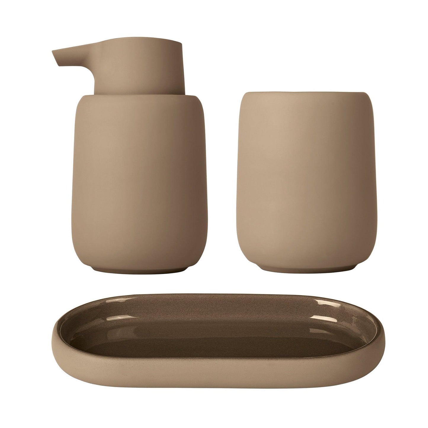 SONO Bathroom Accessory Set - Tan