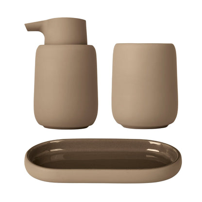 SONO Bathroom Accessory Set - Tan