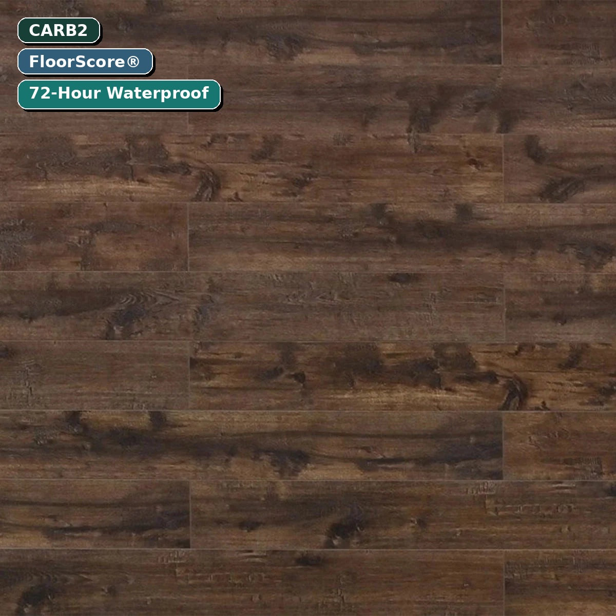 12.3mm Roasted Almond – Laminate Flooring (TF8006) laminate flooring — CARB2, FloorScore certified, 72-hour waterproof