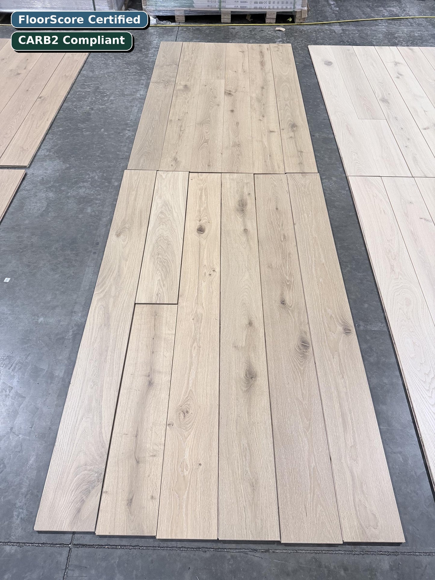 Mayfair Blond Urban Estate engineered European oak flooring — FloorScore Certified, CARB2 Compliant