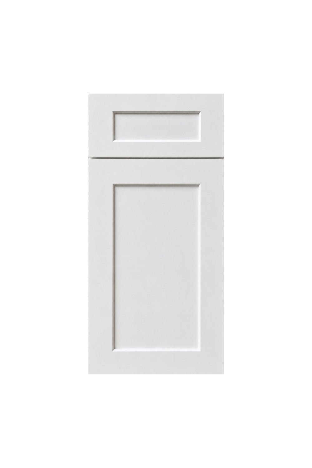 BEVEL WHITE SHAKER cabinet door sample