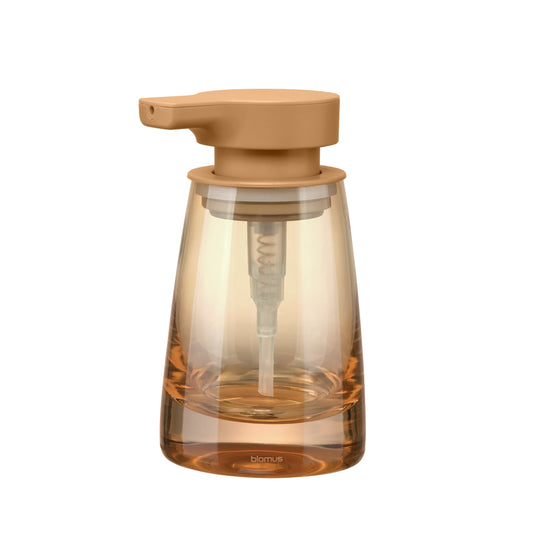 AVA tan glass soap dispenser