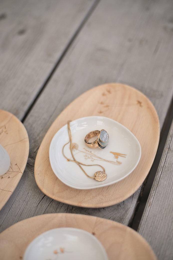 Decorative wood trays group lifestyle