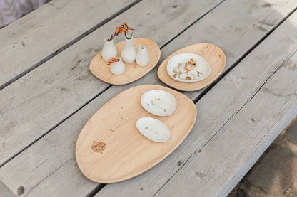 Floral decorative wood trays lifestyle