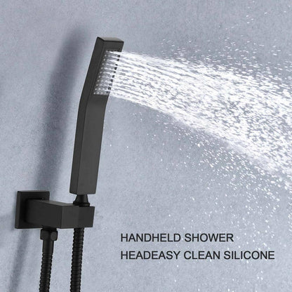 Shower System 2-Spray Patterns Dual Shower Heads with 10 in. Rain Ceiling Mount