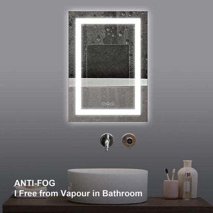 28 in. W x 20 in. H LED Light Bathroom Vanity Mirror Large Rectangular Frameless Anti Fog