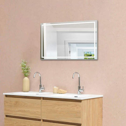 36 in. W x 24 in. H LED Light Bathroom Vanity Mirror Large Rectangular Frameless Anti Fog