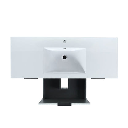 48 Inch Freestanding Bathroom Vanity with Stone Resin Basin, Large Storage Space