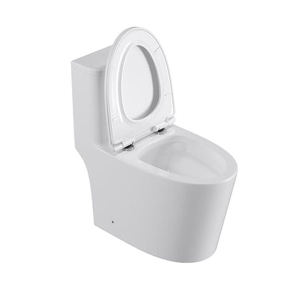 One-Piece Floor Mount Toilet 1.1GPF/1.6 GPF Siphon Jet Dual Flushing with Toilet Seat