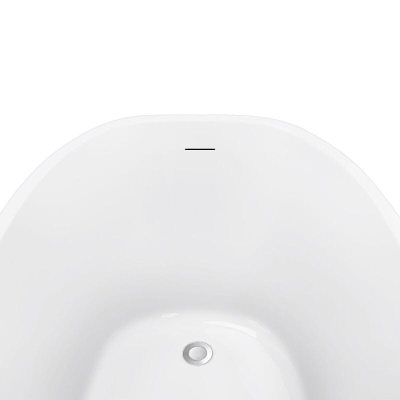 59" Acrylic Egg Shape Free Standing Tub for Bathroom