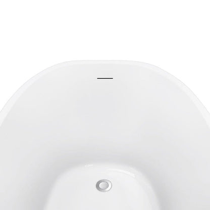 59" Acrylic Egg Shape Free Standing Tub for Bathroom