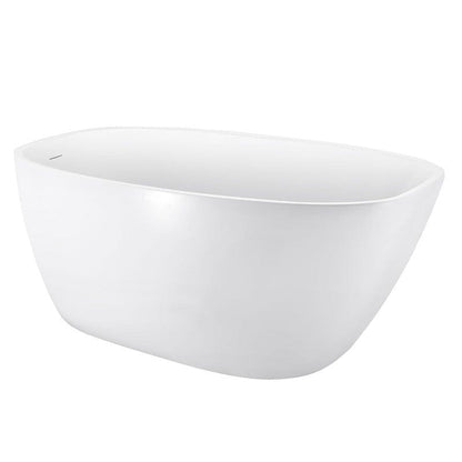 59" Acrylic Egg Shape Free Standing Tub for Bathroom