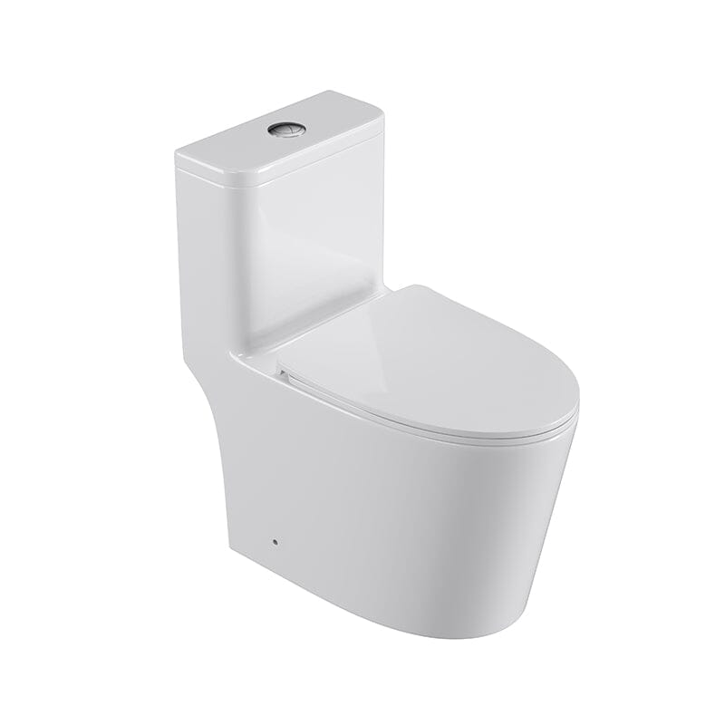 One-Piece Floor Mount Toilet 1.1GPF/1.6 GPF Siphon Jet Dual Flushing with Toilet Seat