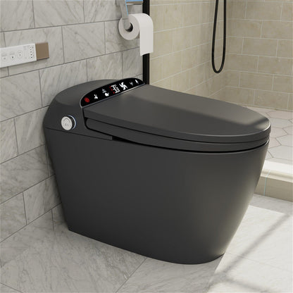 One-Piece Elongated Floor Smart Toilet with Remote Control and Automatic Cover