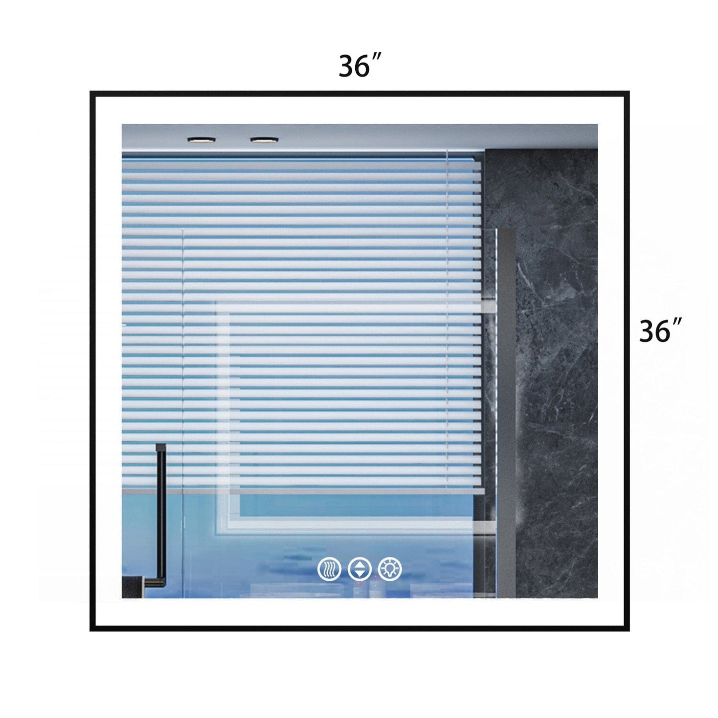 28"/32"/36"/40" LED Bathroom Mirror with Black Frame, Anti-Fog, Shatter-Proof, Memory, 3 Colors