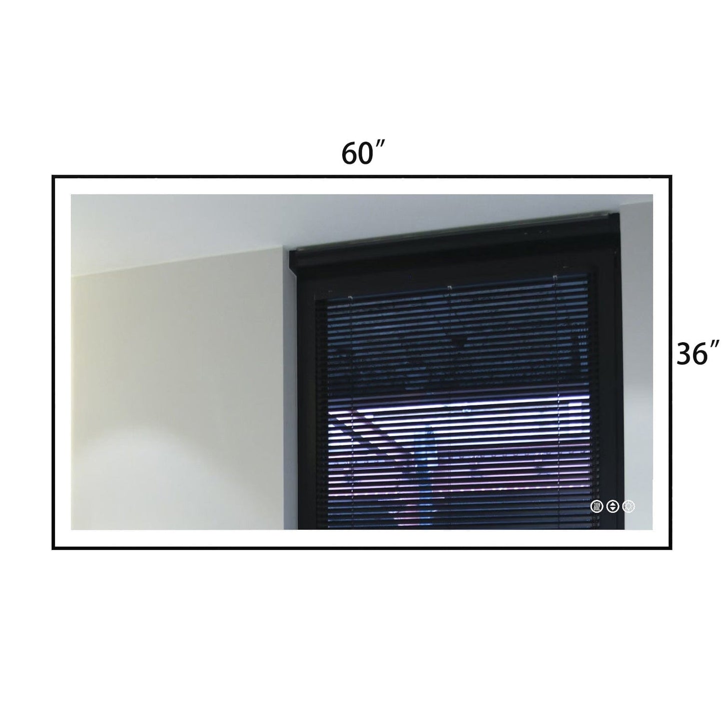 60"/72"/84" LED Bathroom Mirror with Black Frame, Anti-Fog, Shatter-Proof, Memory, 3 Colors