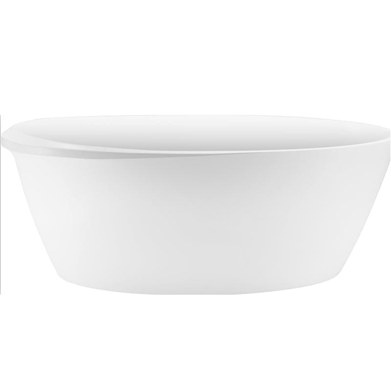 67" Acrylic Oval Modern Freestanding Soaking Bathtub White