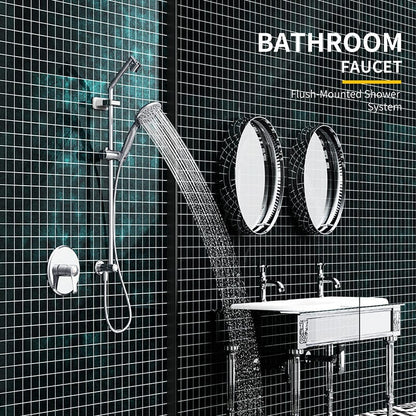 Full Slide Bar Multi Function 4.7'' Massage Shower Head with Valve