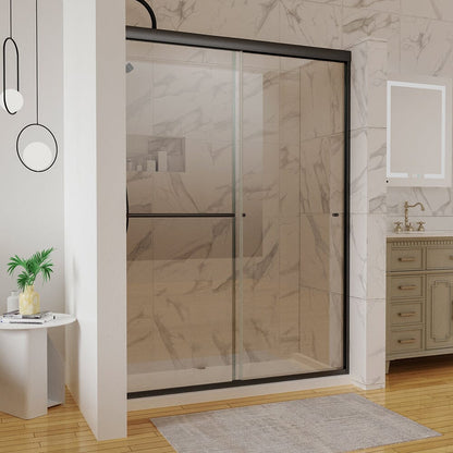 50-54"W x 72"H Shower Door Traditional Two-way Sliding with Handle