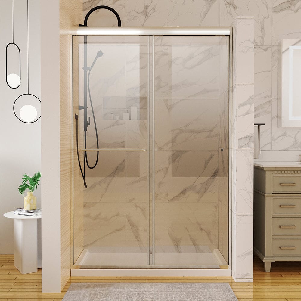 44-48"W x 72"H Shower Door Traditional Two-way Sliding with Handle